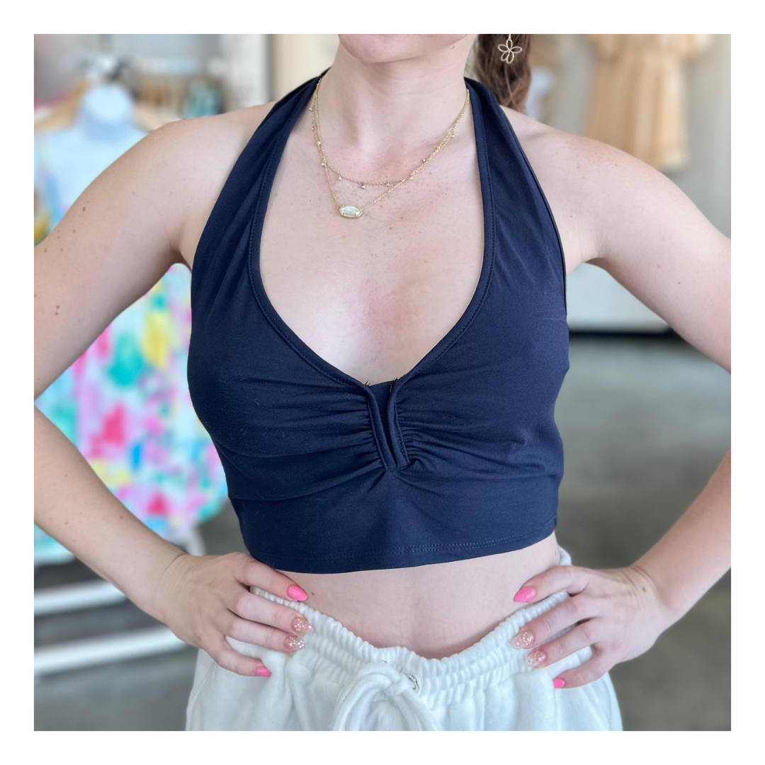 Navy Days Crop Top