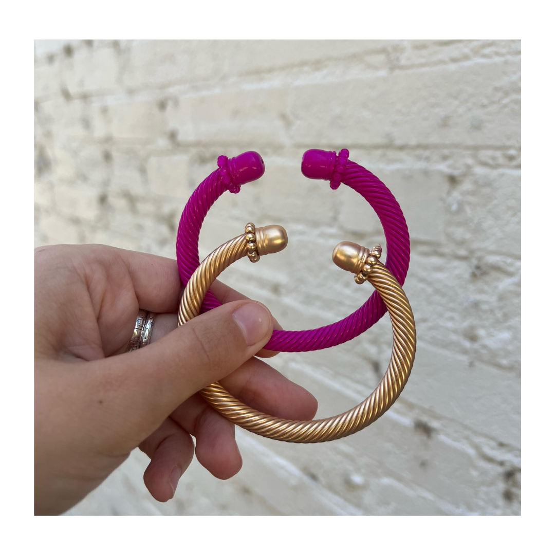 Good Things Coming Bangle - Fuchsia