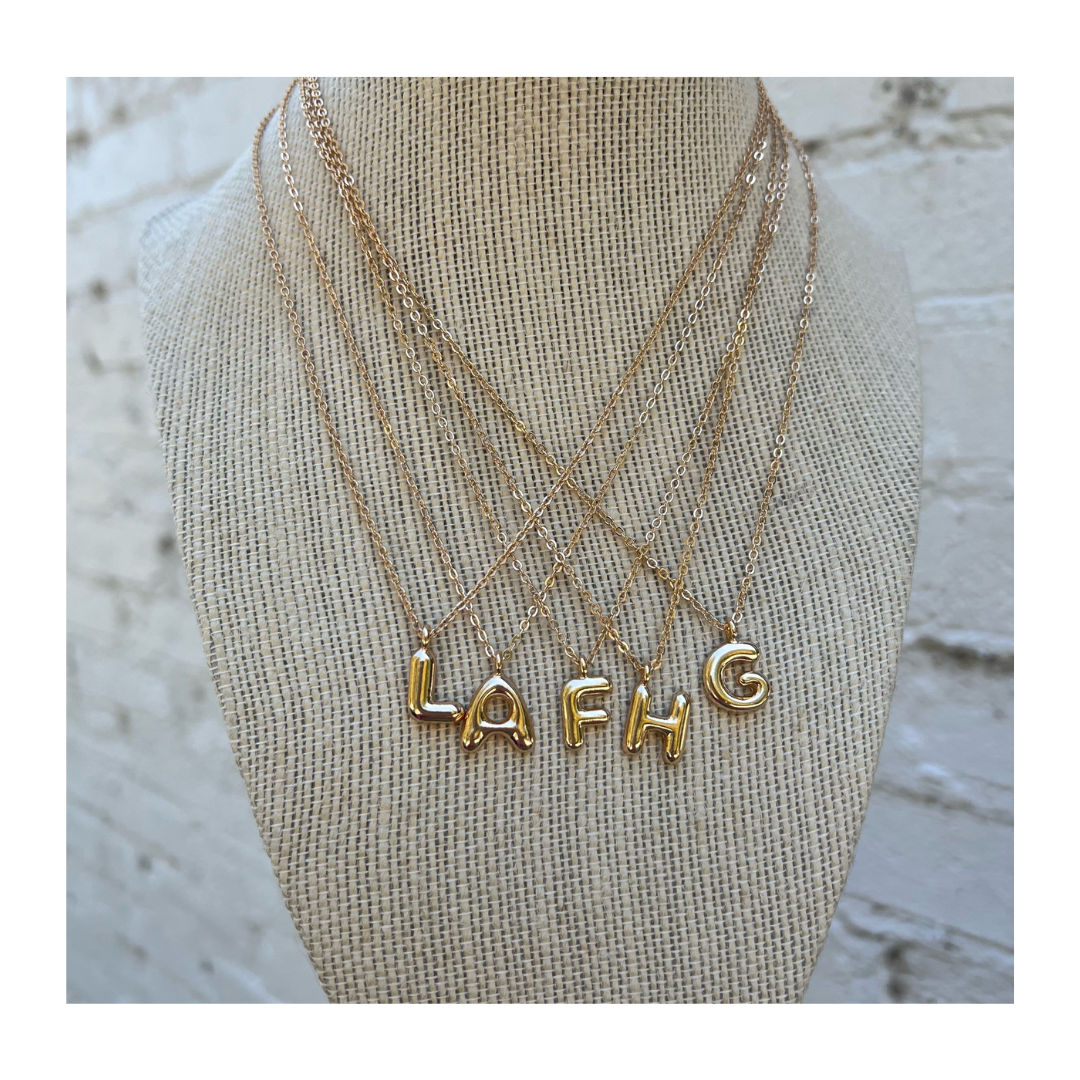 Balloon Initial Necklace
