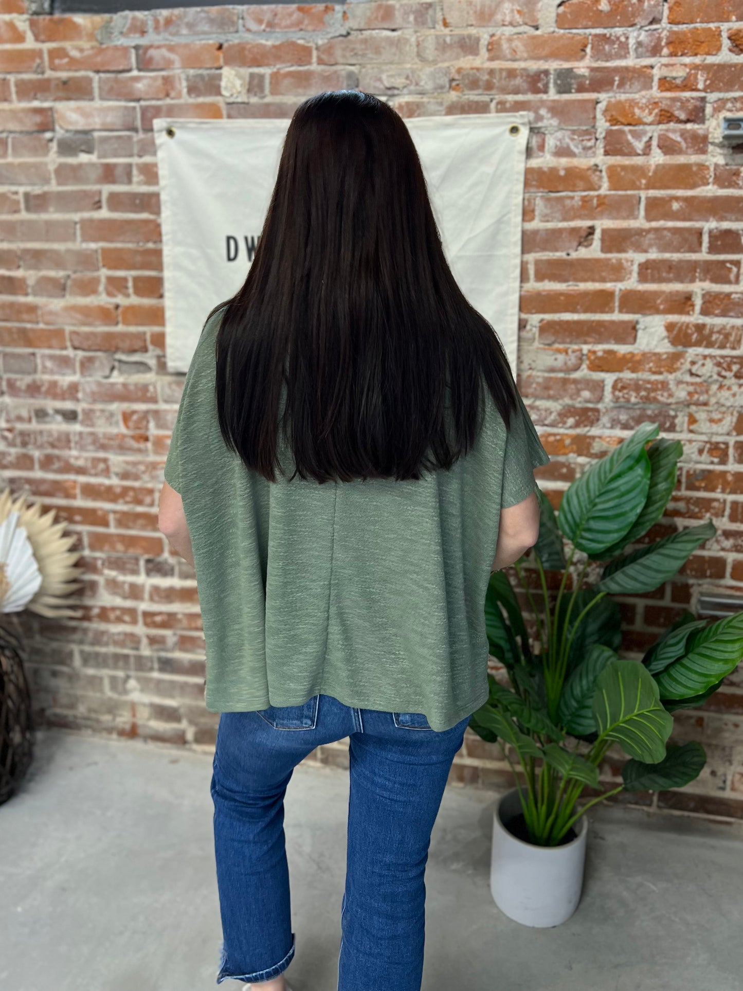 Emily Slouchy Tee - Olive