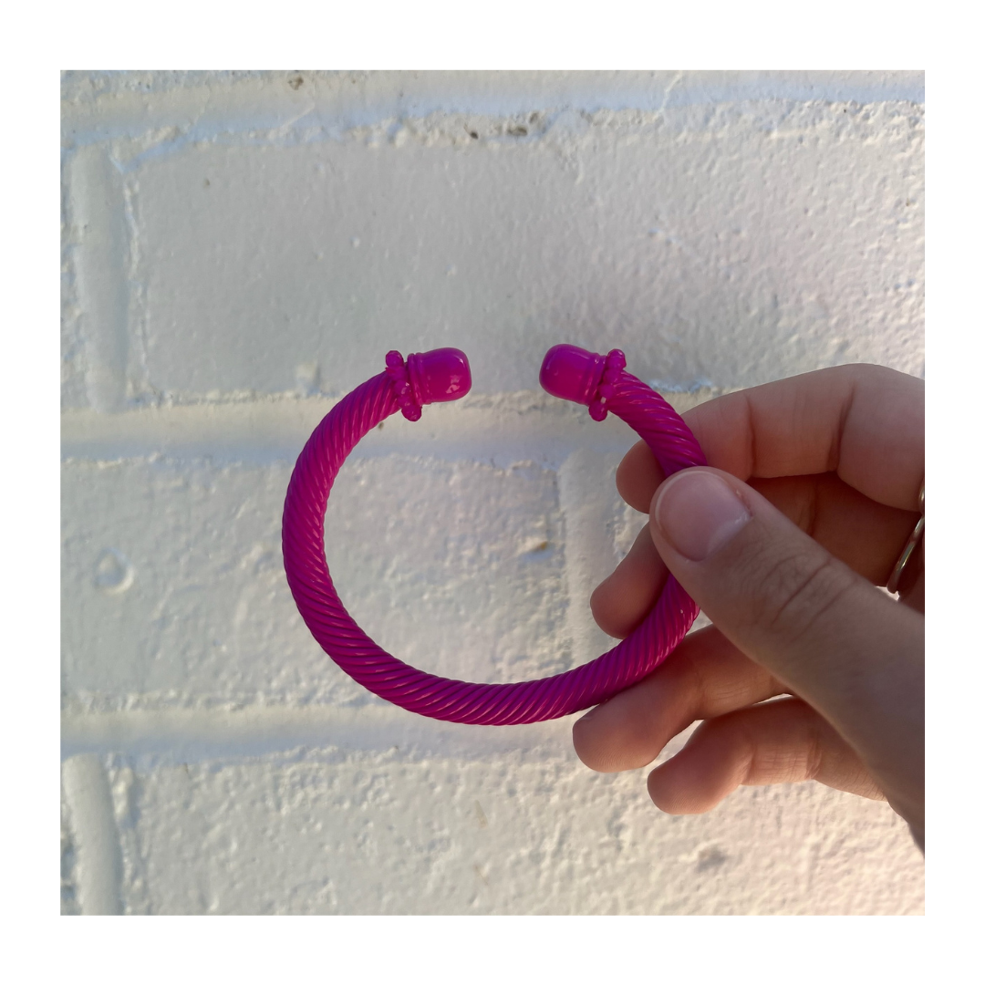 Good Things Coming Bangle - Fuchsia