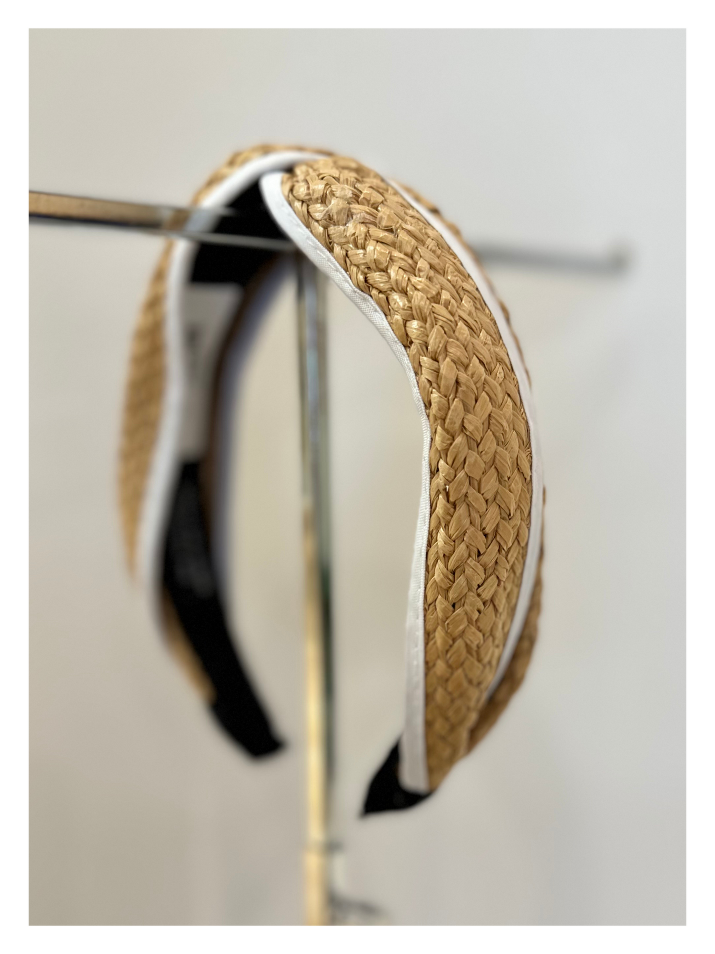 Straw Headband - White