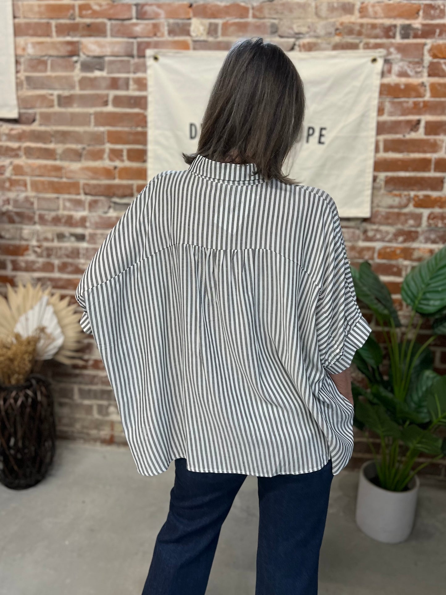 Lumi Button Up Blouse - Black