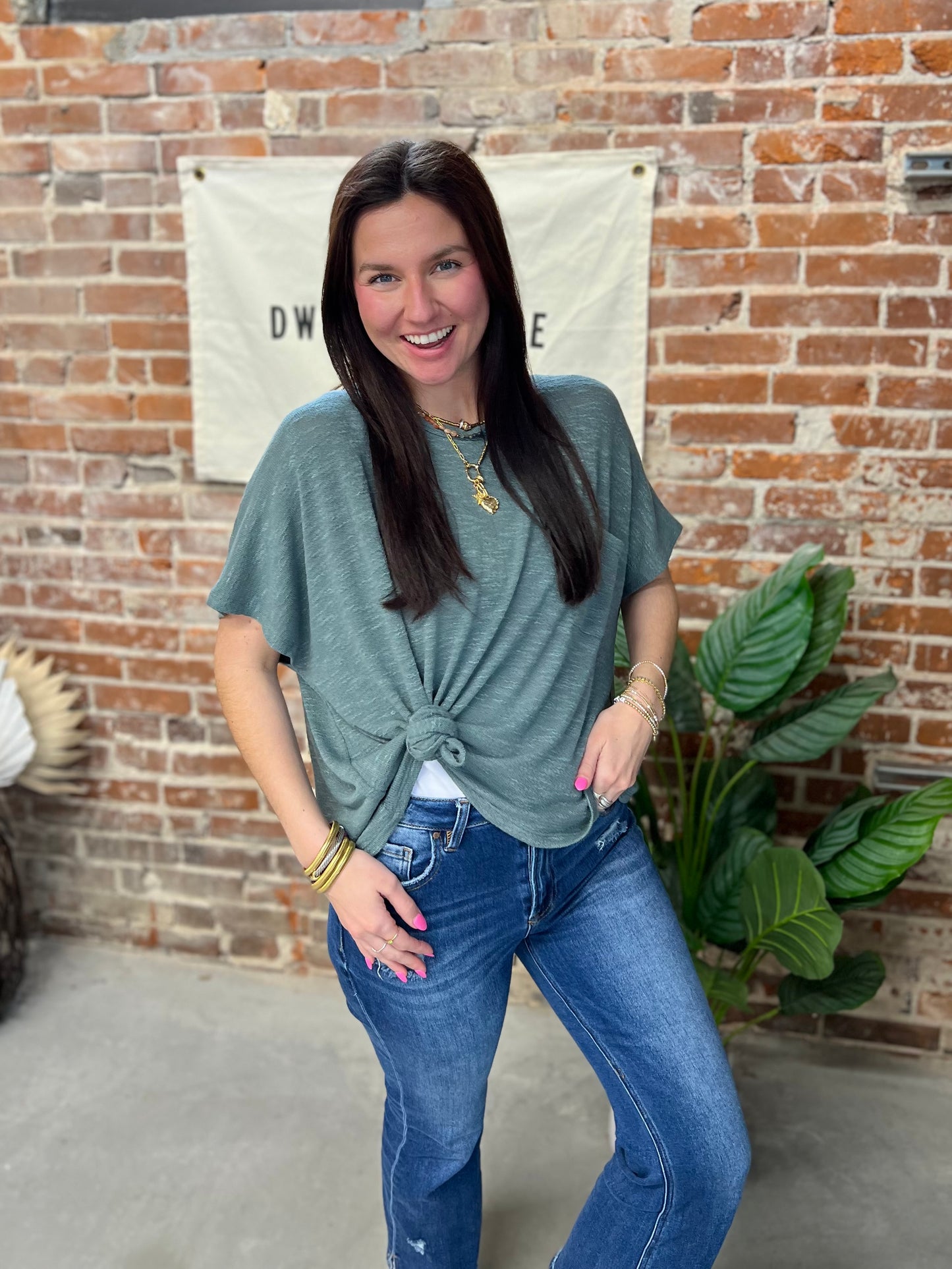 Emily Slouchy Tee - Ash Jade