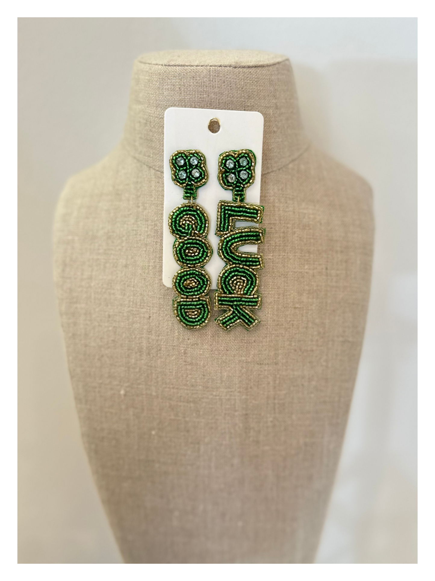 Good Luck Seed Bead Earrings
