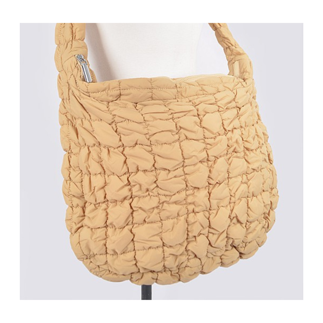 Quilted Everything Bag - Taupe