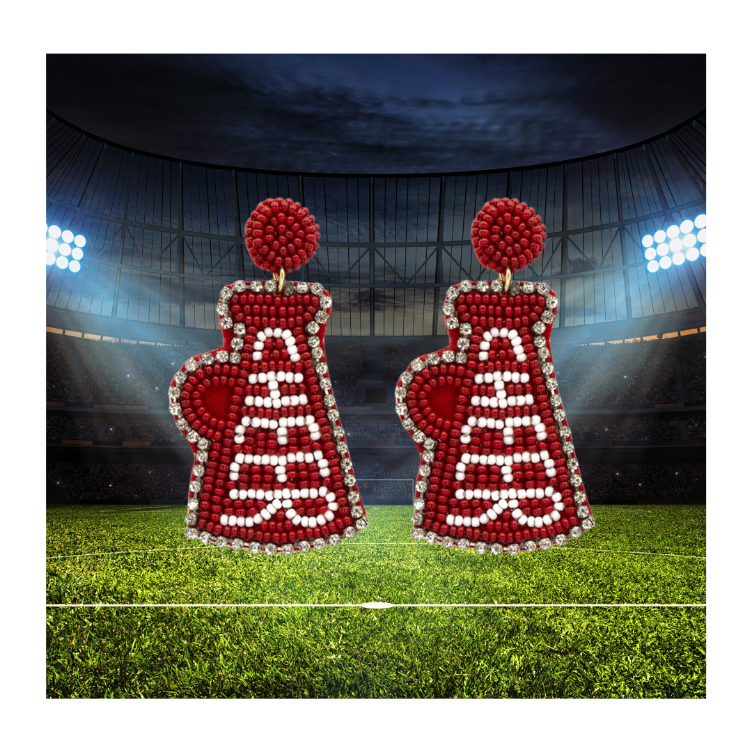 Cheer Earrings - Burgundy
