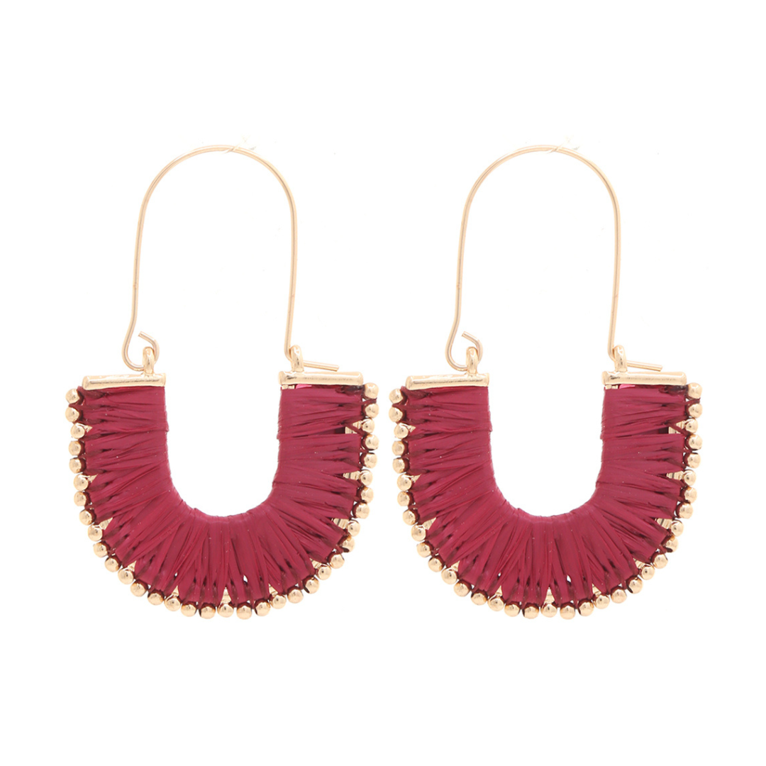 Fall Fields Earrings - Burgundy