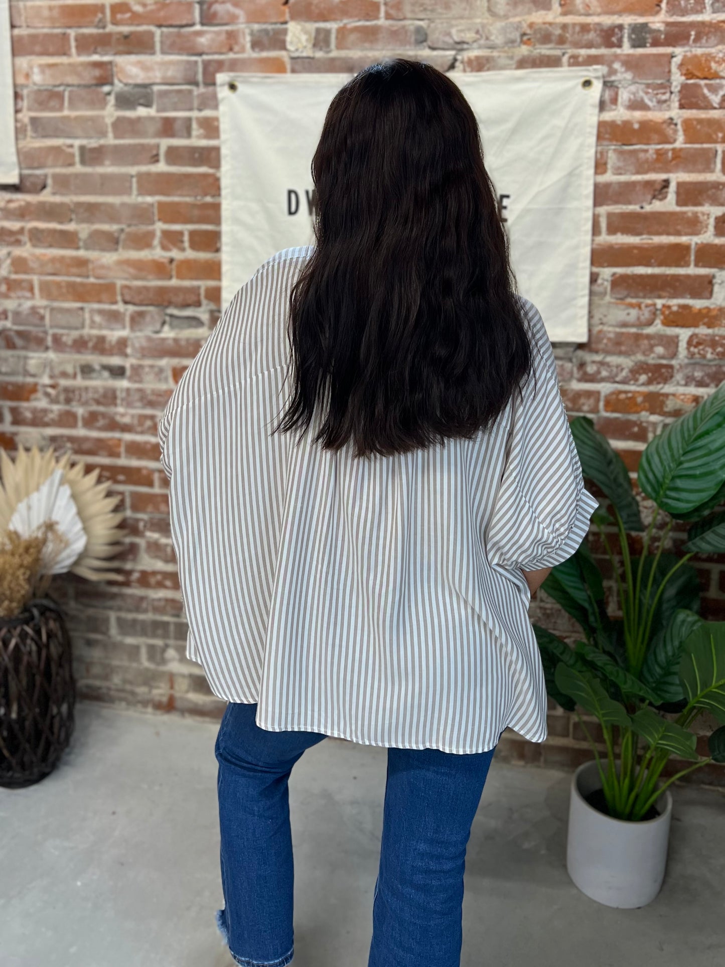 Lumi Button Up Blouse - Taupe