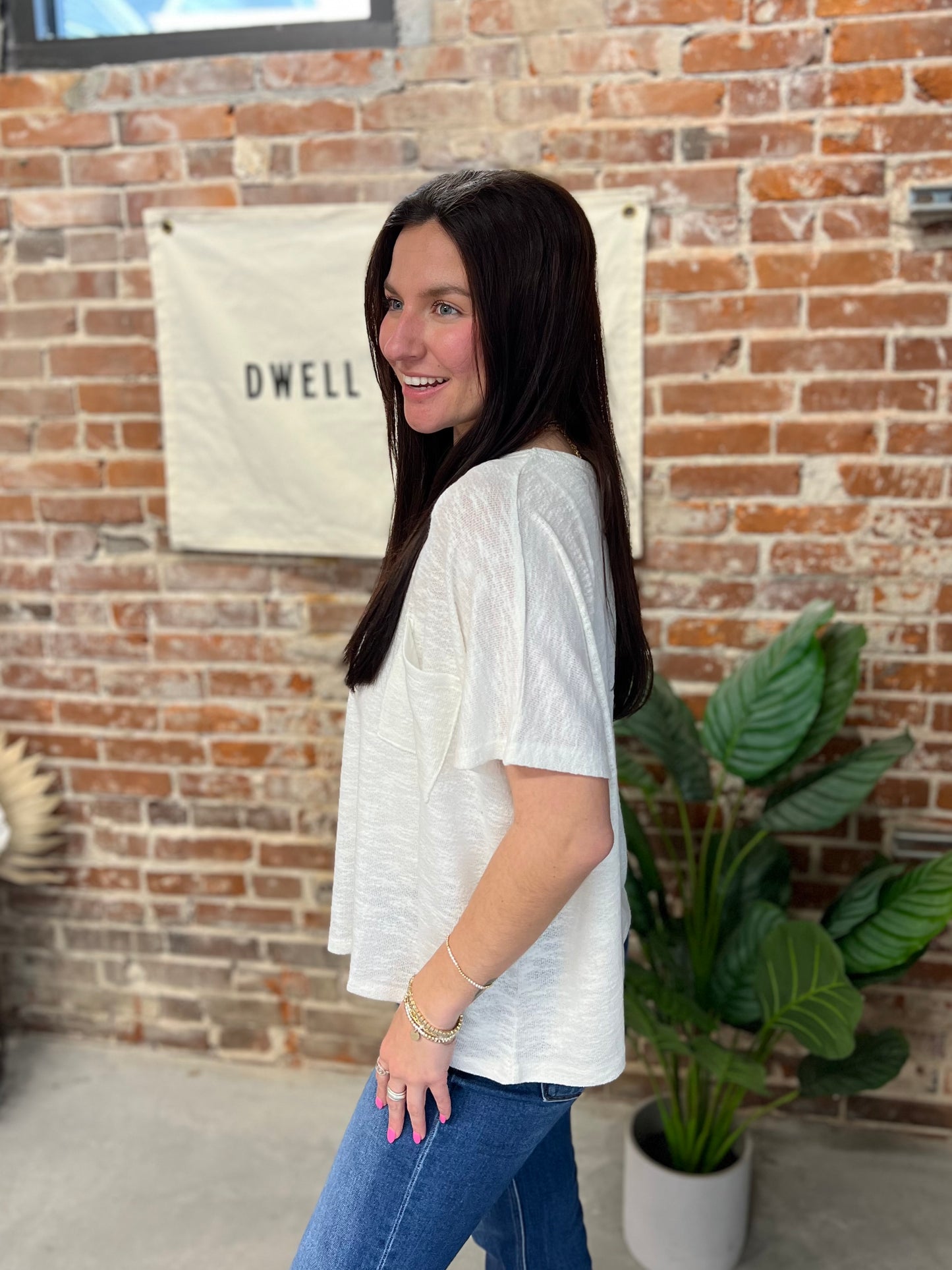 Emily Slouchy Tee - Ivory