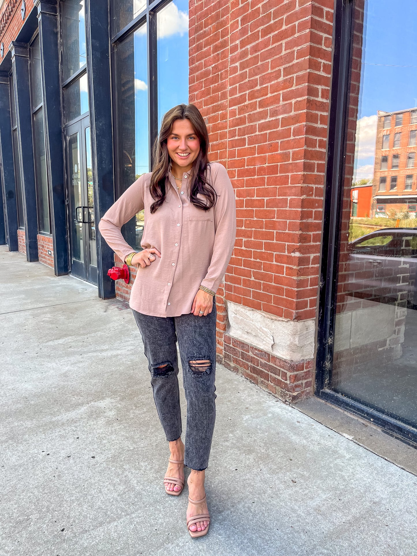 Sarah Blouse - Taupe