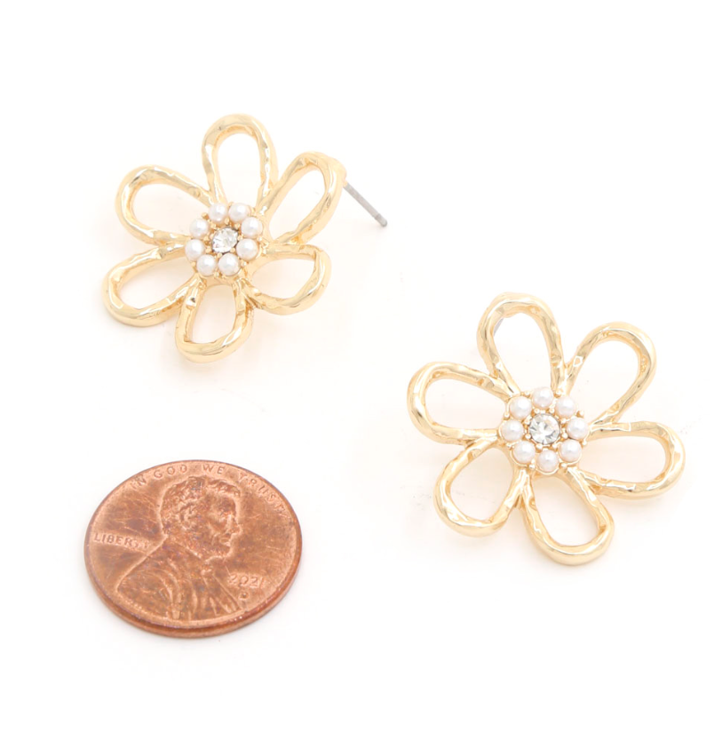 Flower Pearl Earrings