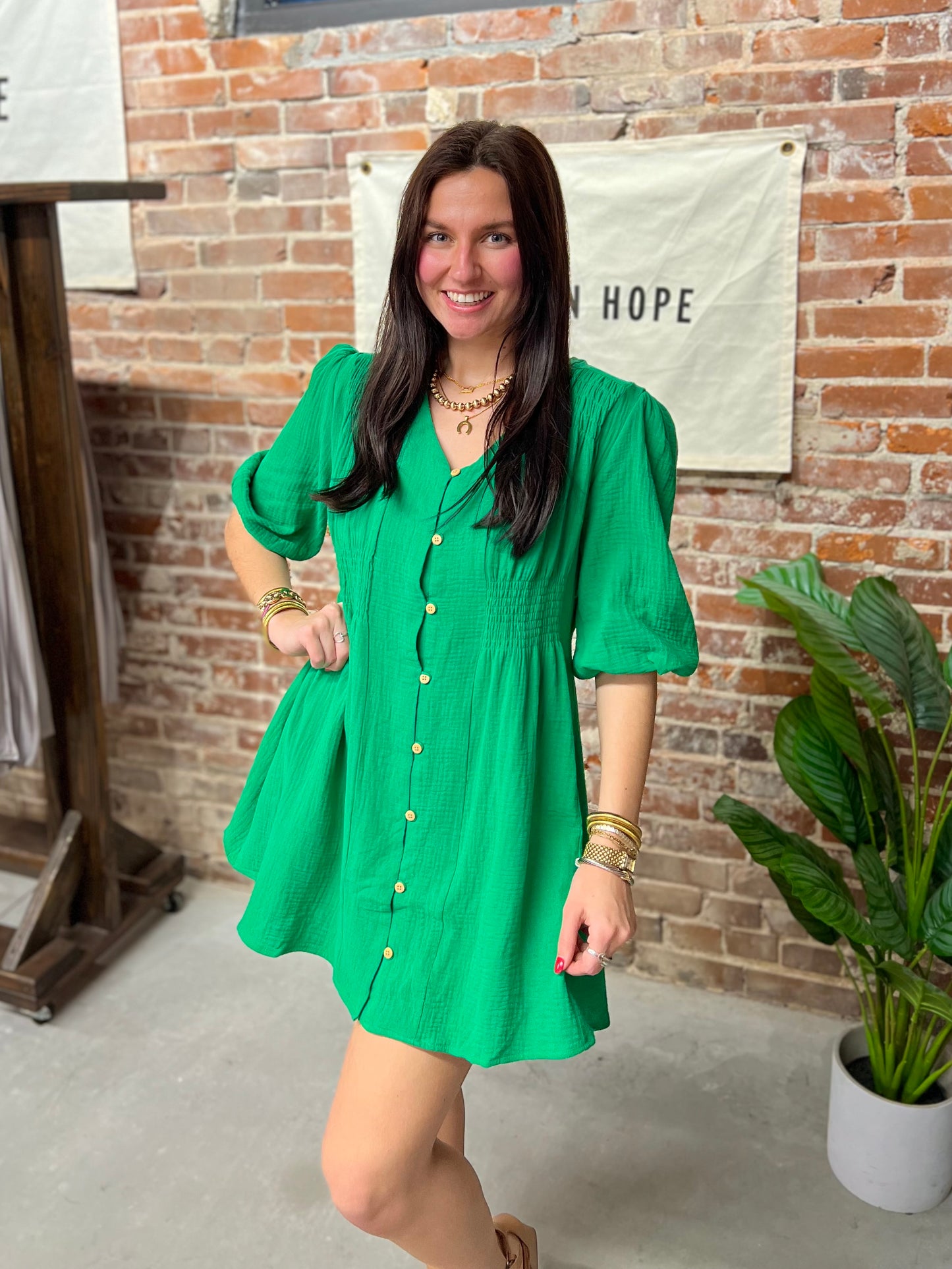 Clover V Neck Mini Dress