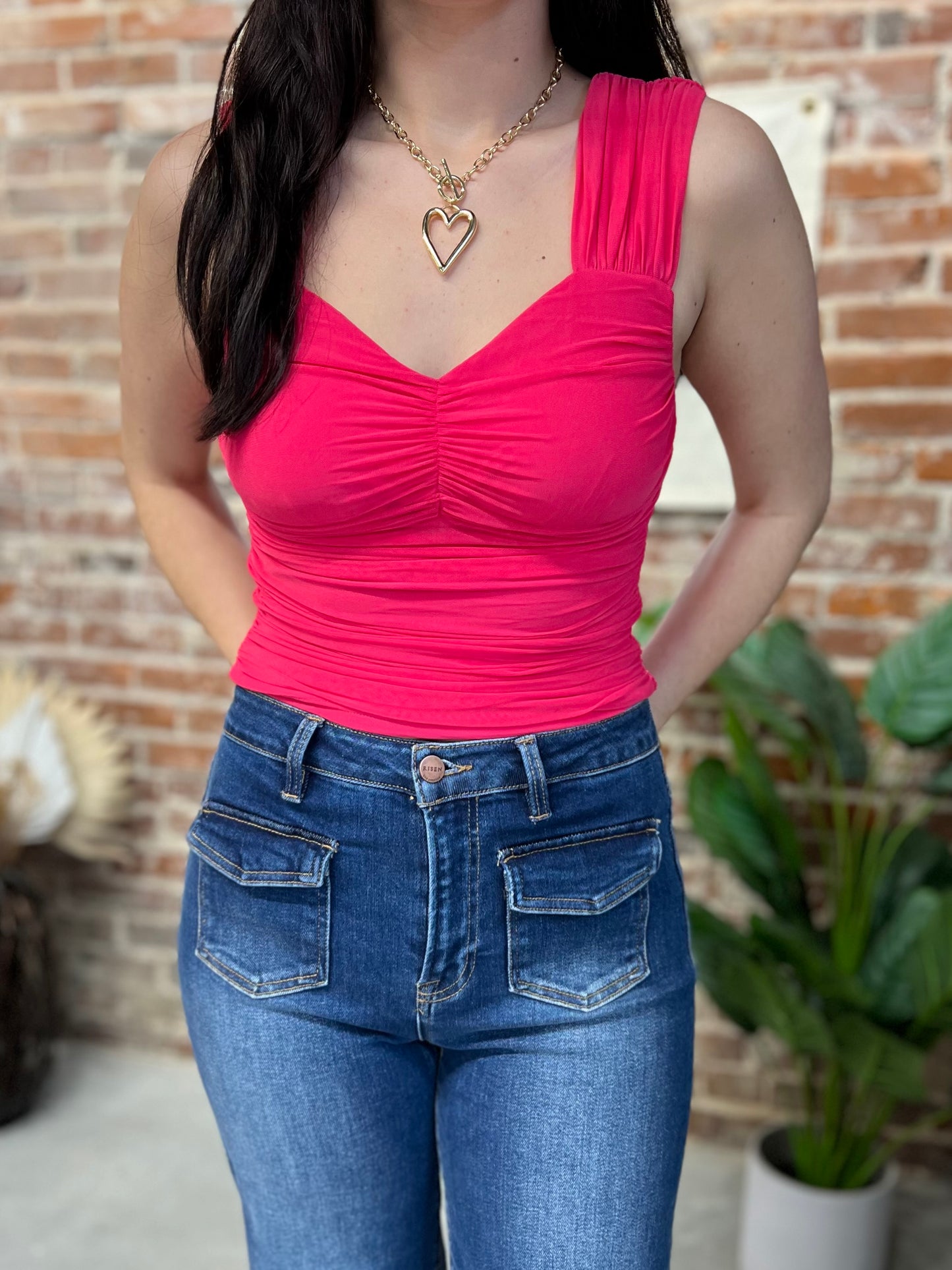 Valentina Top - Hot Pink