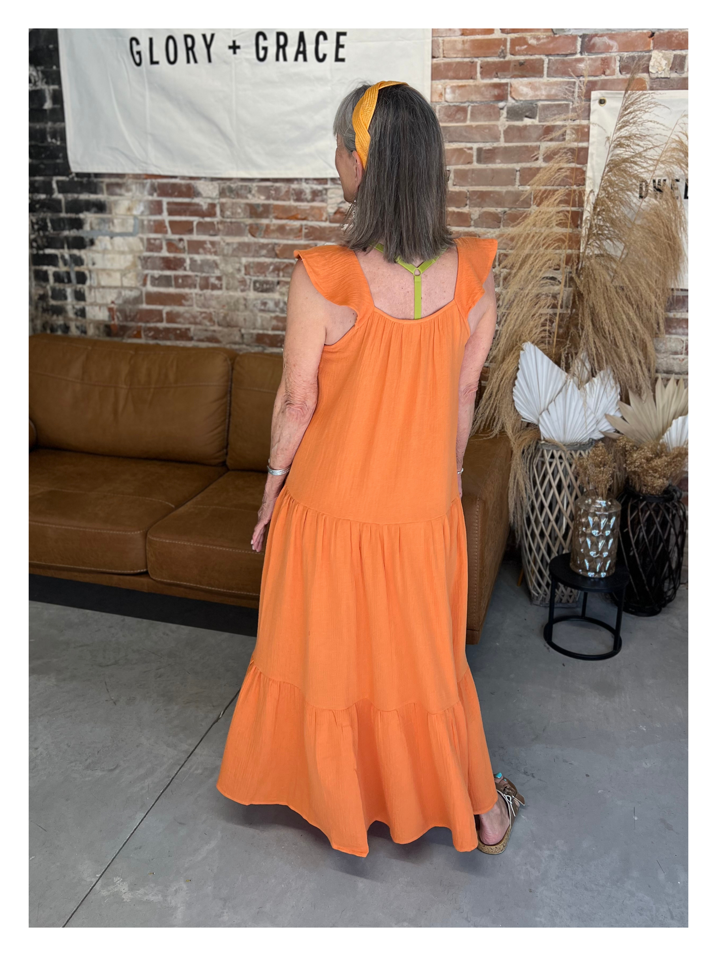 Brielle Dress - Orange