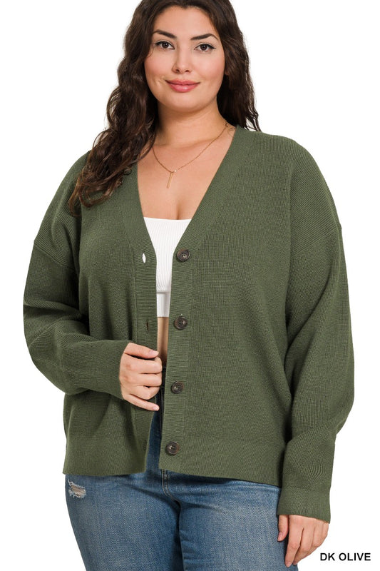 Elenora Cardigan - Dark Olive