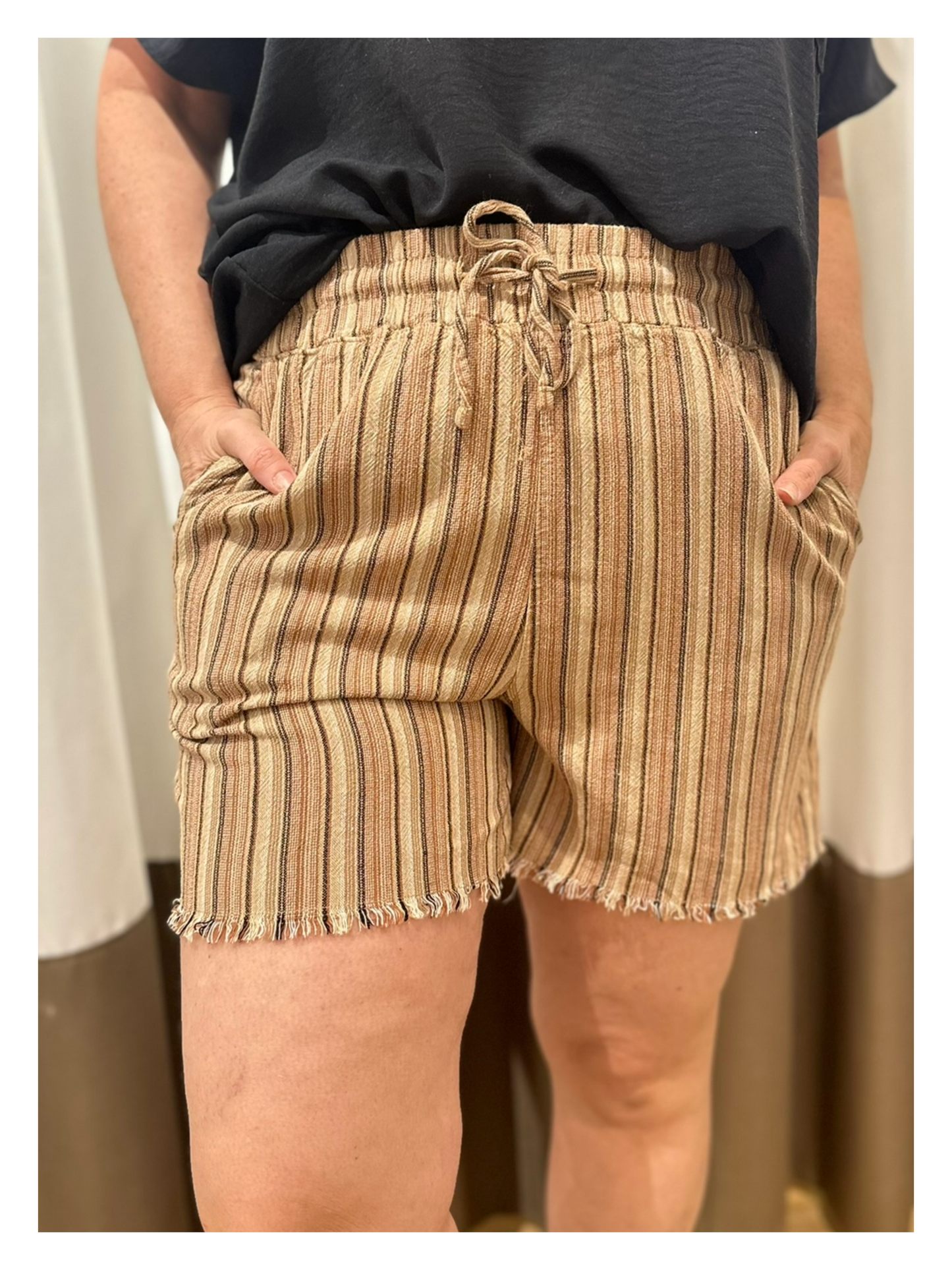 Kiki Printed Shorts - Stripes