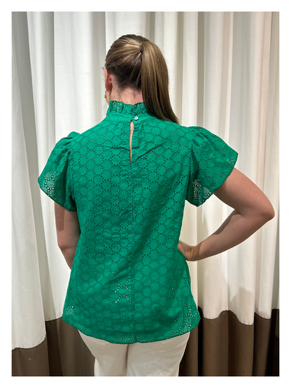Quincy Blouse - Kelly Green