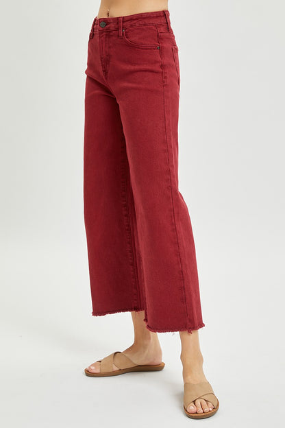 Winona Wide Leg Jean - Wine *DOORBUSTER*