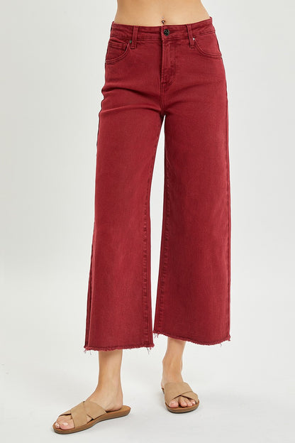 Winona Wide Leg Jean - Wine *DOORBUSTER*