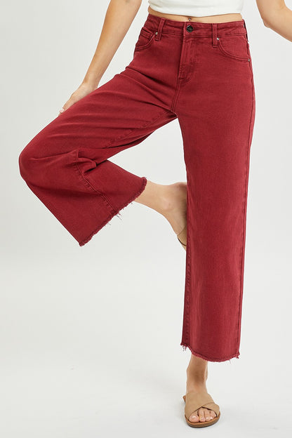 Winona Wide Leg Jean - Wine *DOORBUSTER*