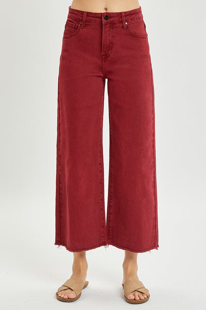 Winona Wide Leg Jean - Wine *DOORBUSTER*