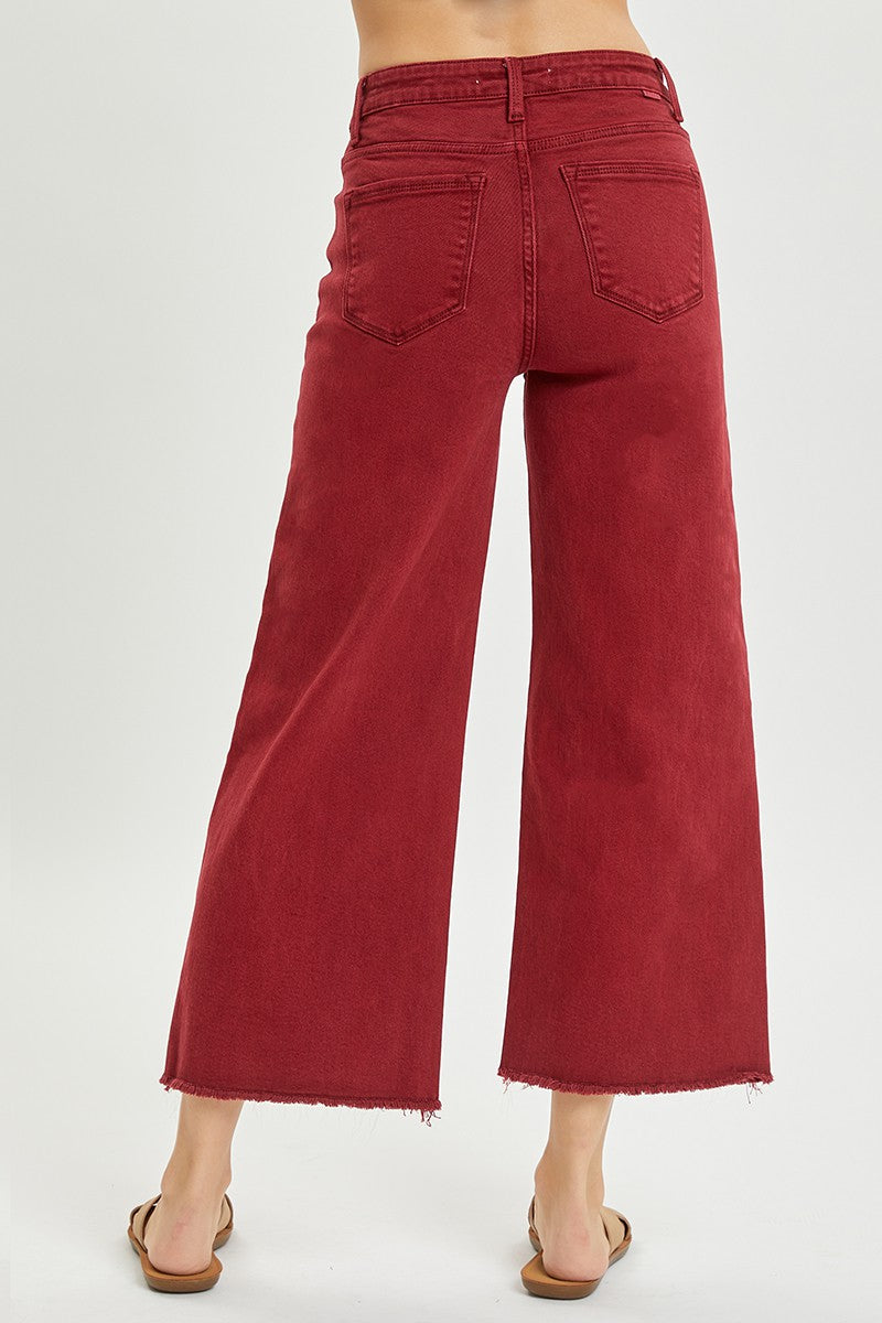 Winona Wide Leg Jean - Wine *DOORBUSTER*