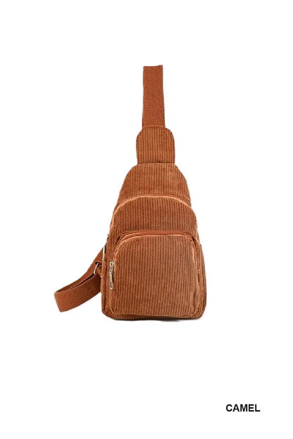 Corduroy Crossbody Sling Bag *DOORBUSTER*