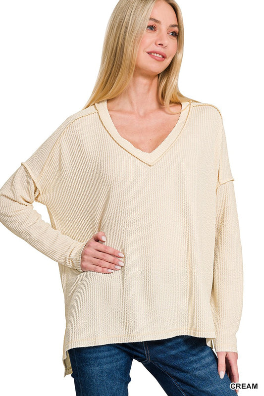 Corded Long Sleeve Top