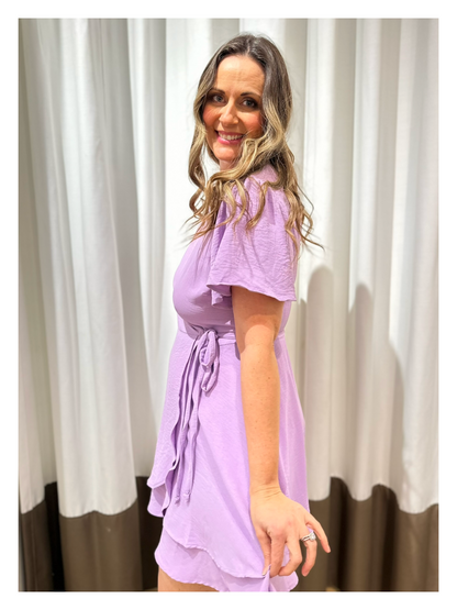 Mira Wrap Dress - Purple