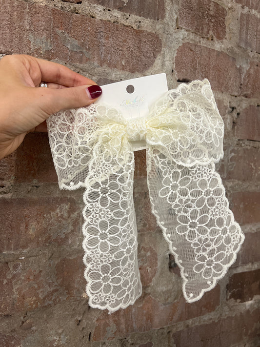 Lace Bow Hair Clip