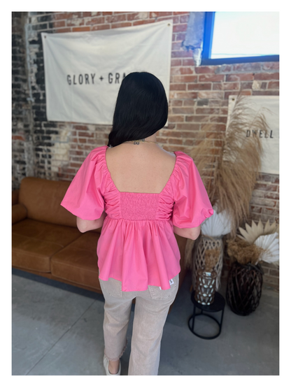 Gianna Blouse - Pink