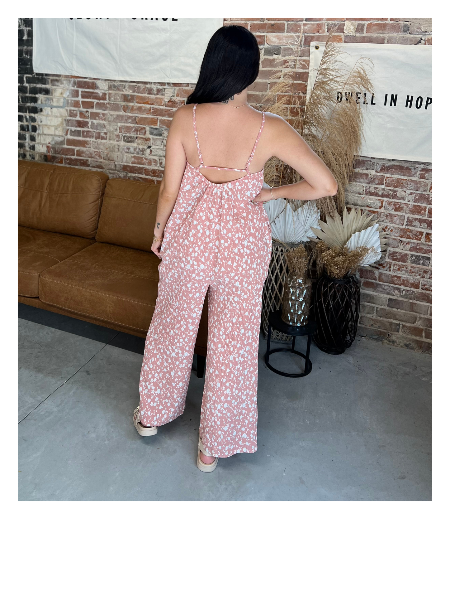 Janey Jumpsuit - Blush Floral Print