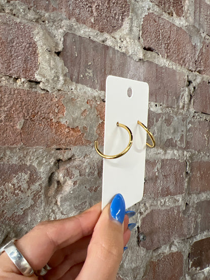 Thin Hoops - Gold