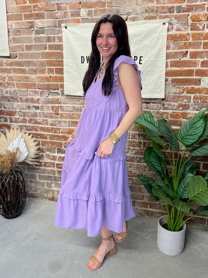 Briar Midi Dress - Lavender