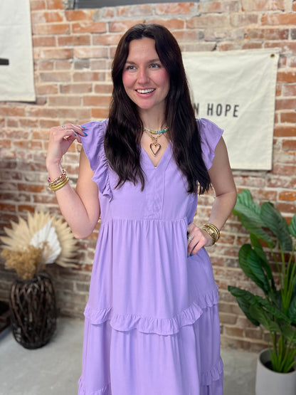 Briar Midi Dress - Lavender