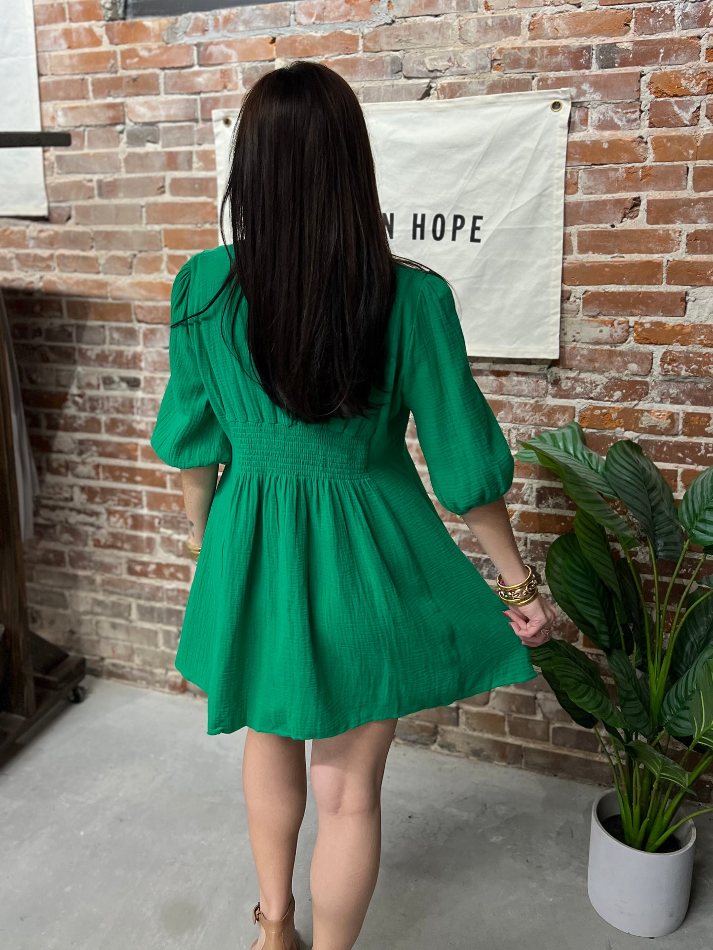 Clover V Neck Mini Dress