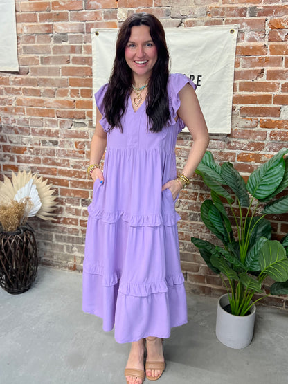 Briar Midi Dress - Lavender