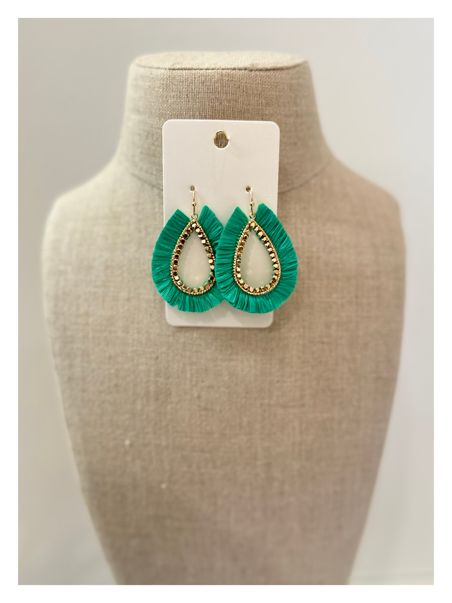 Green Frills Earrings