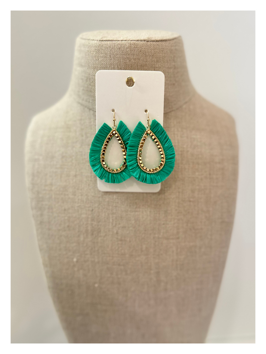 Green Frills Earrings