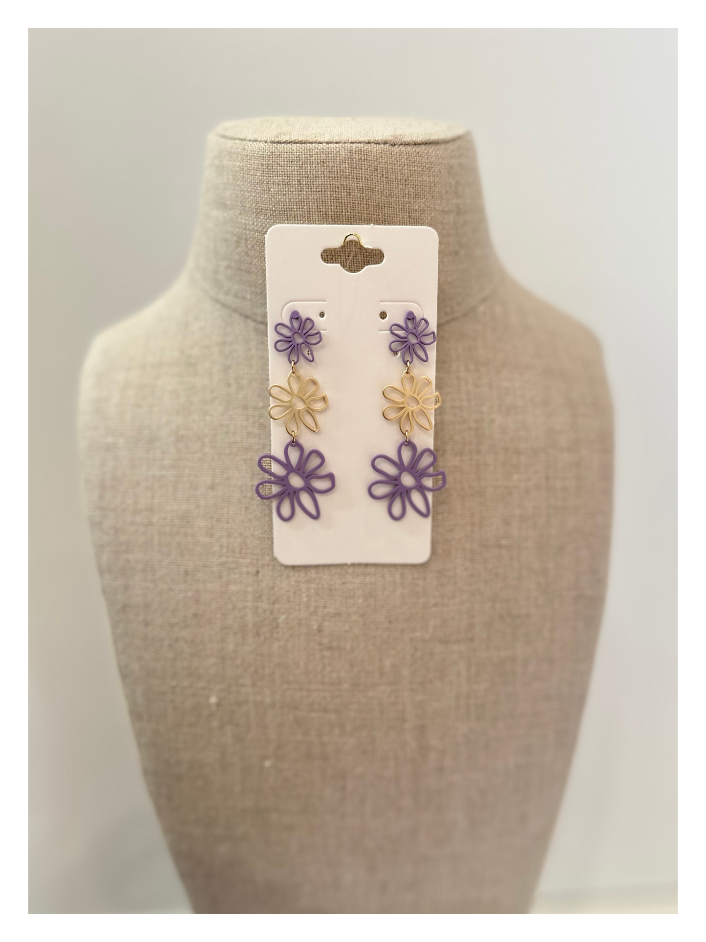 Dahlia Earrings - Purple