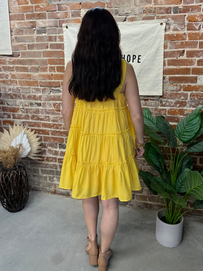 Lemon Twist Mini Dress