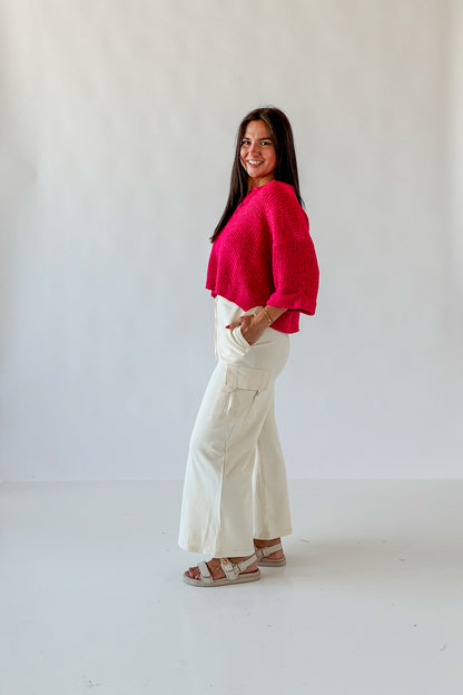 Lynn Wide Leg Pants - Cream