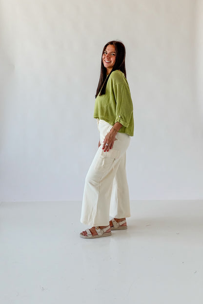 Lynn Wide Leg Pants - Cream