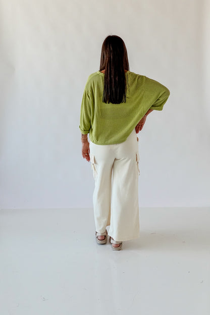 Lynn Wide Leg Pants - Cream