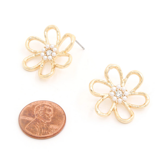 Flower Pearl Earrings