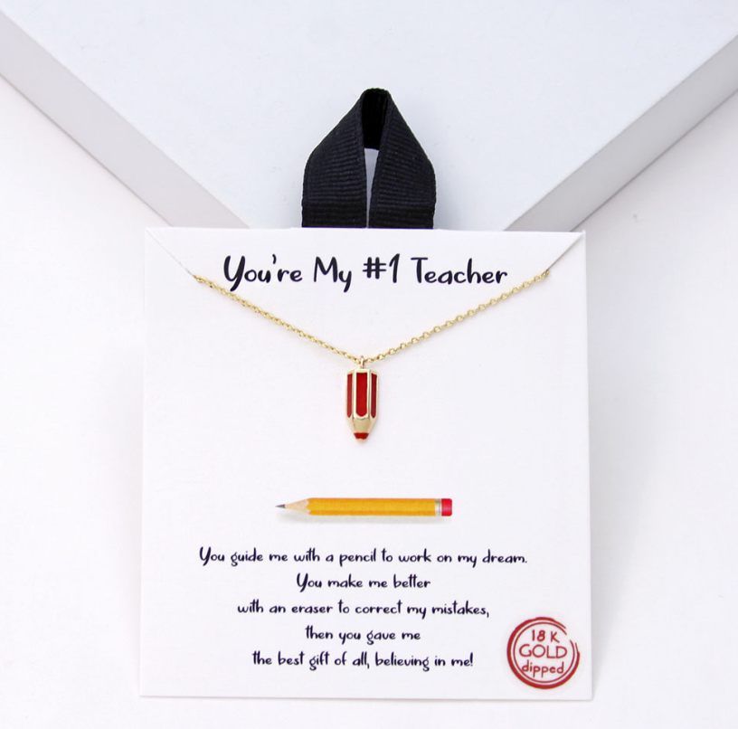 #1 Teacher Necklace